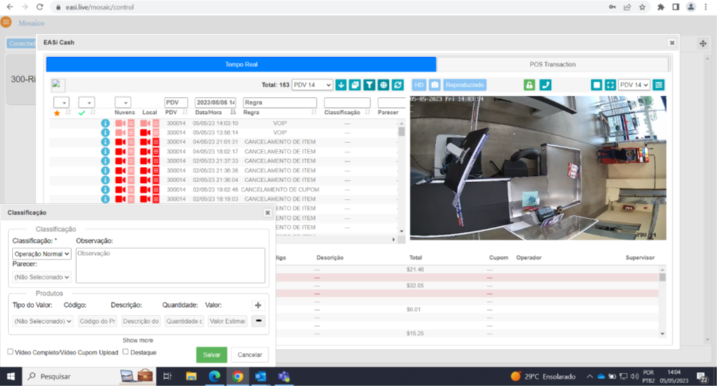 Painel de Monitoramento Mosaico