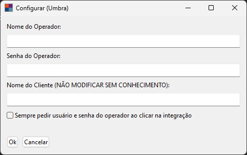 Configuração de Integração