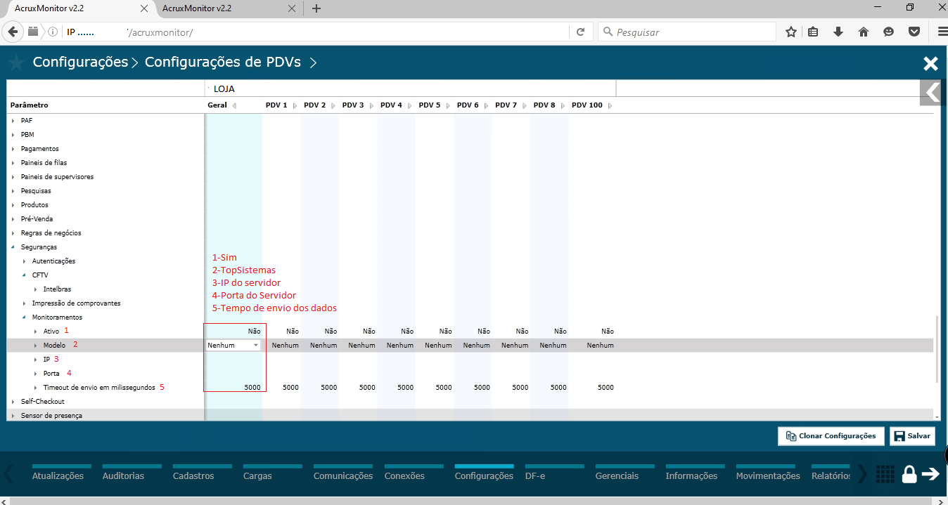 Configurações Consinco